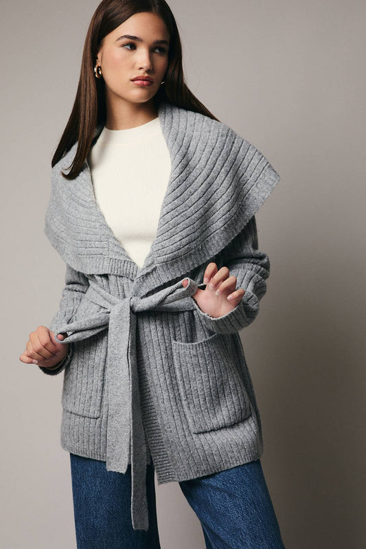 Ali Wrap Cardigan- Grey