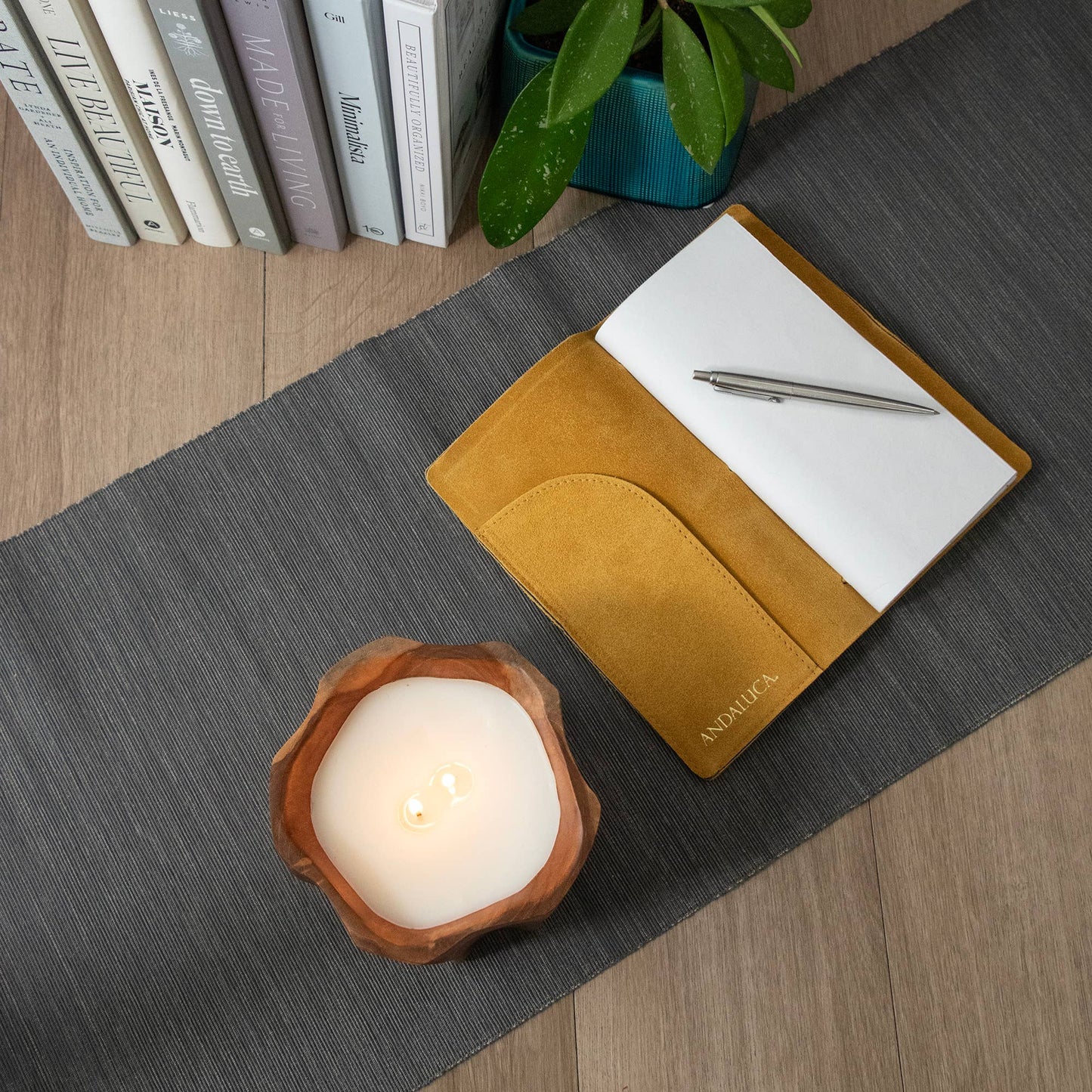 Organic Teakwood Bowl Candle
