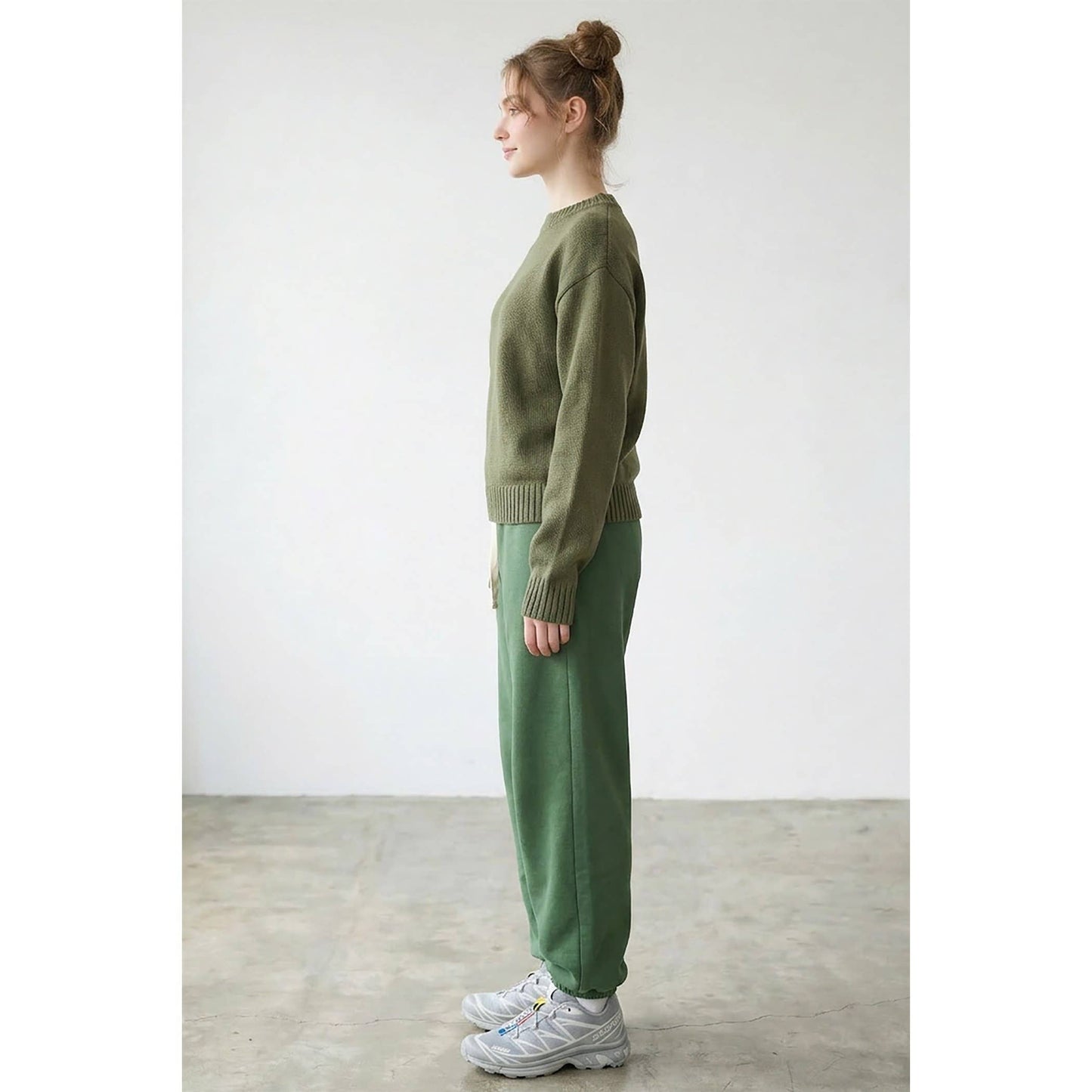 Crewneck Sweater: Olive