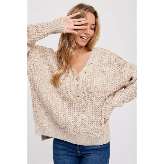 Henley Sweater Top