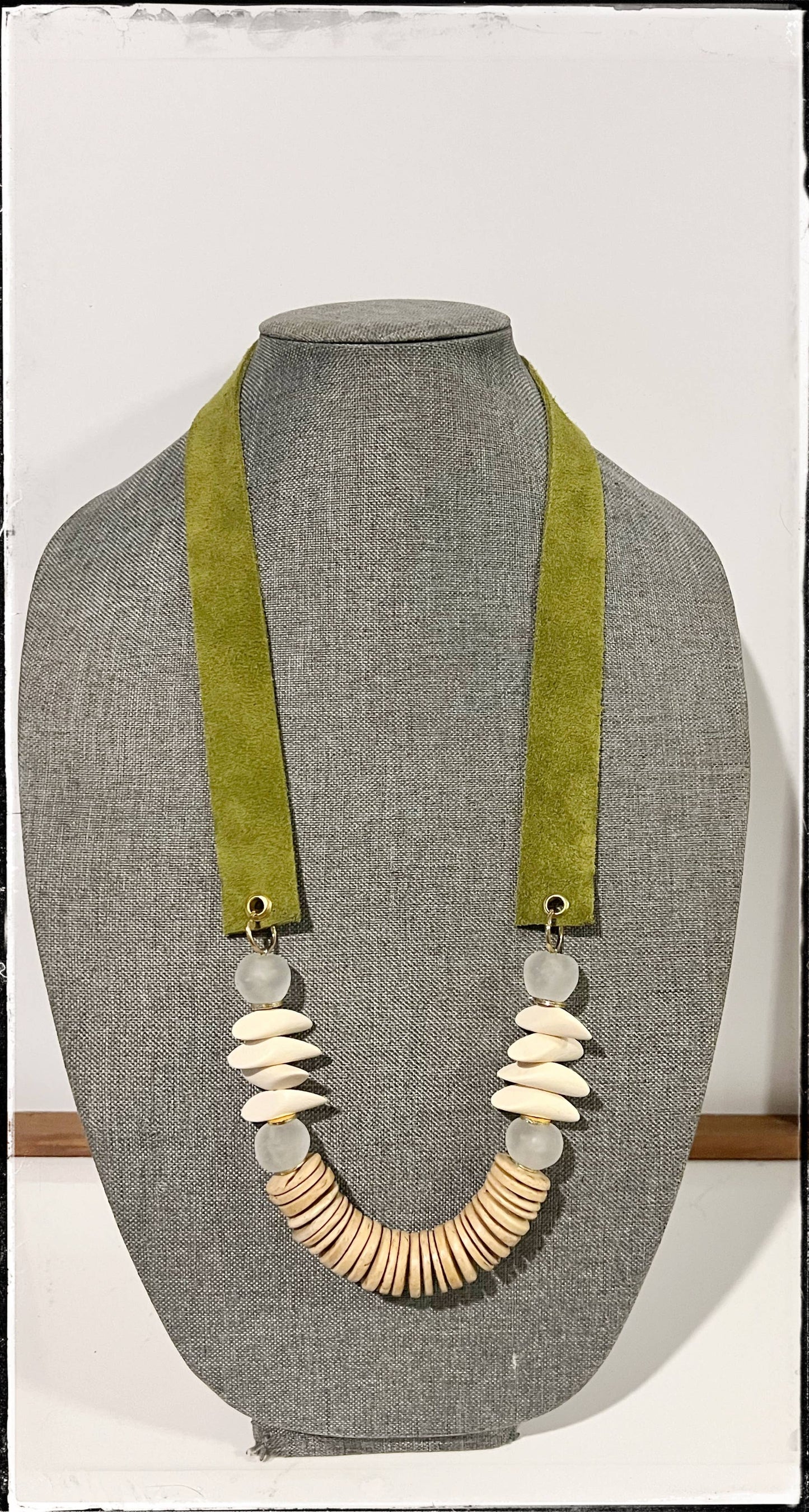 Coconut Suede Strap Necklace