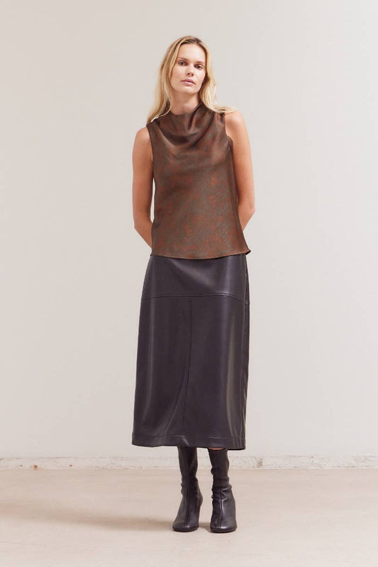 Bronze Cowl Top