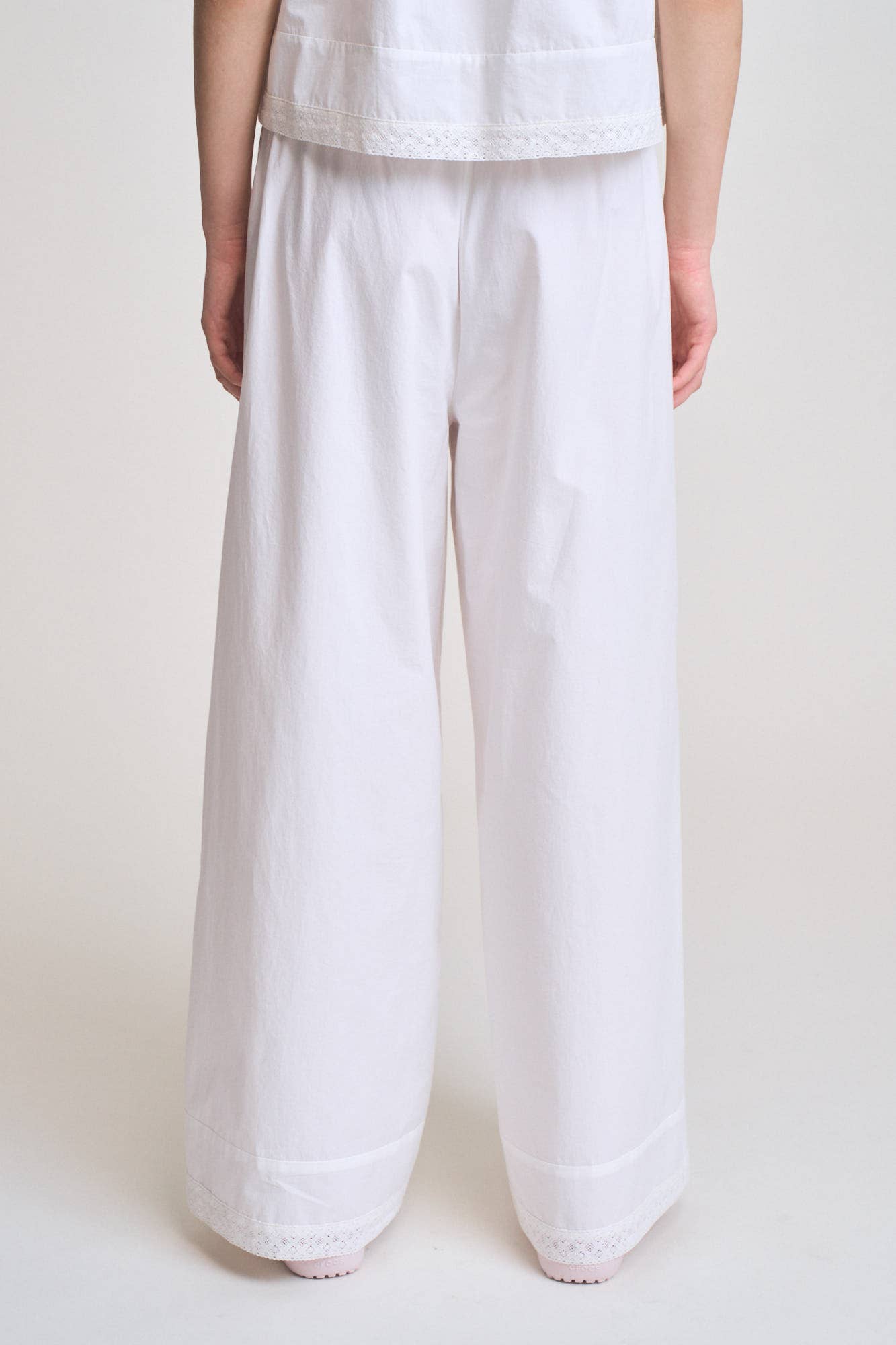 Eyelet Trim Detail Pants