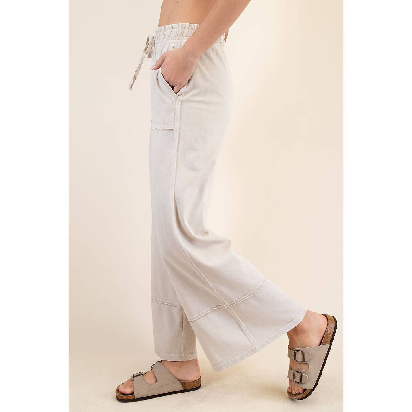 Wide Leg Pant- Taupe