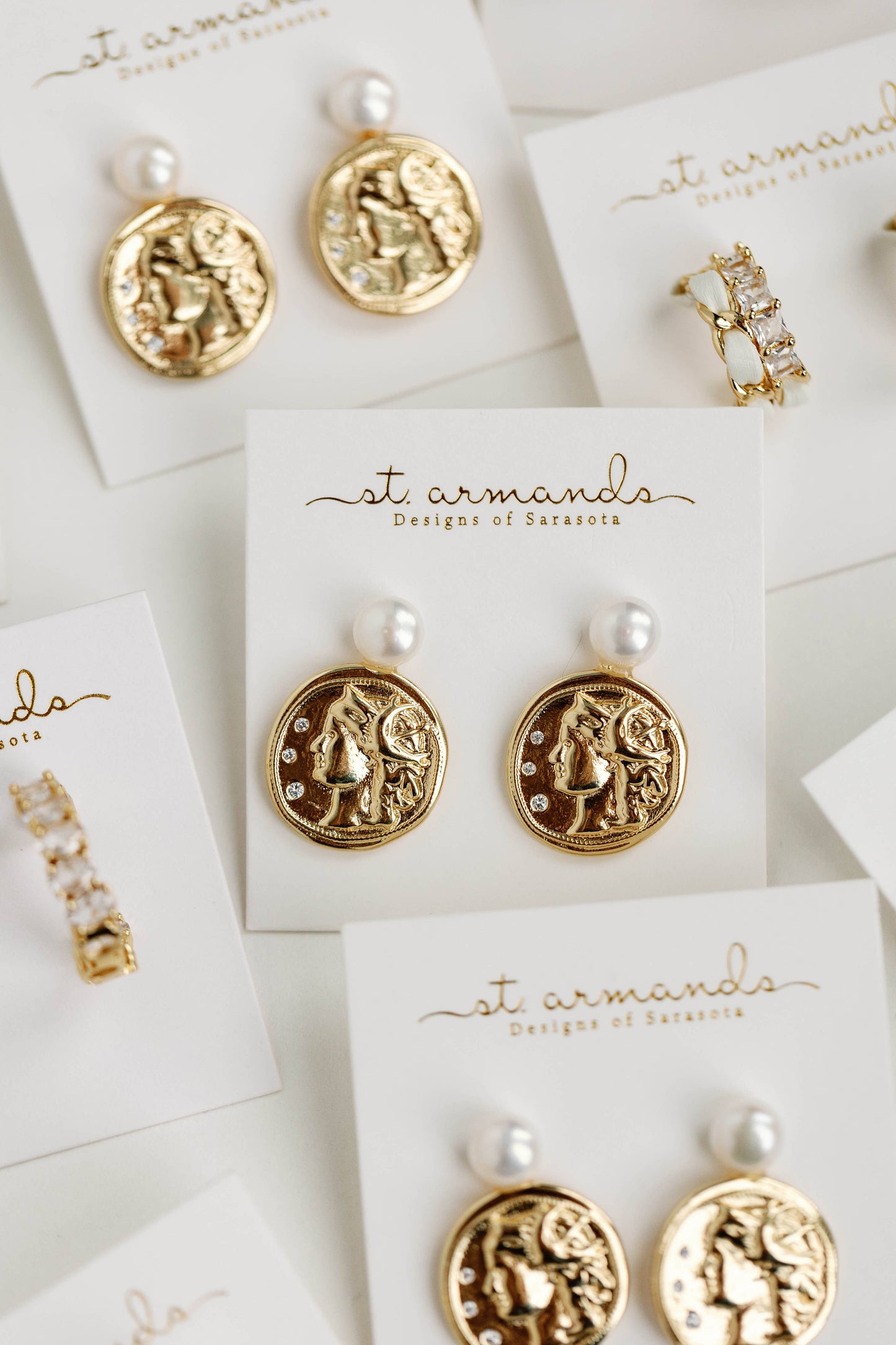 Gold Coin Earring