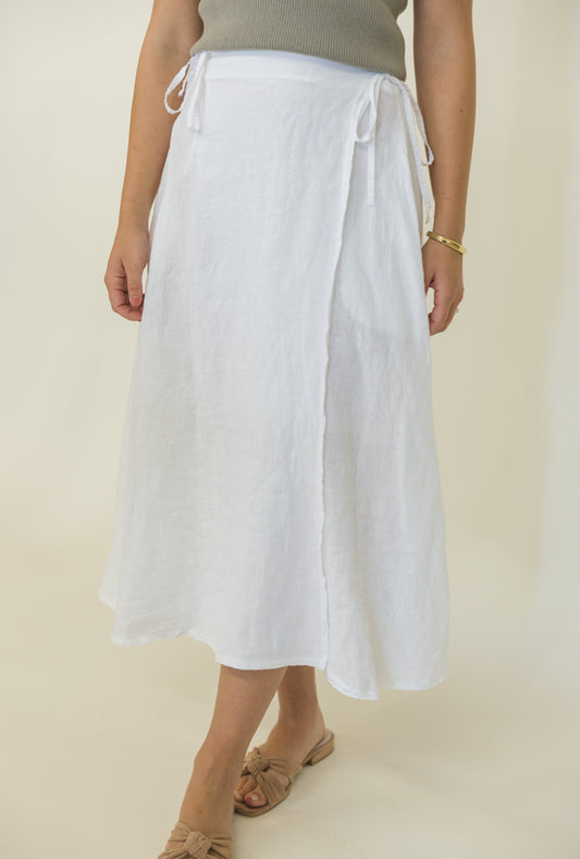 Linen Bow Skirt