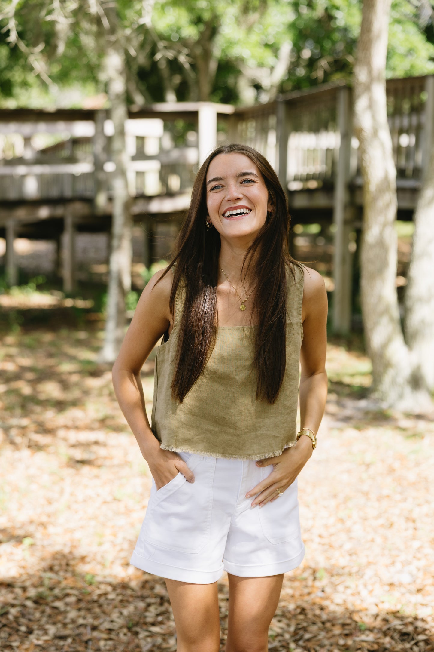 Raw Hem Cropped Top