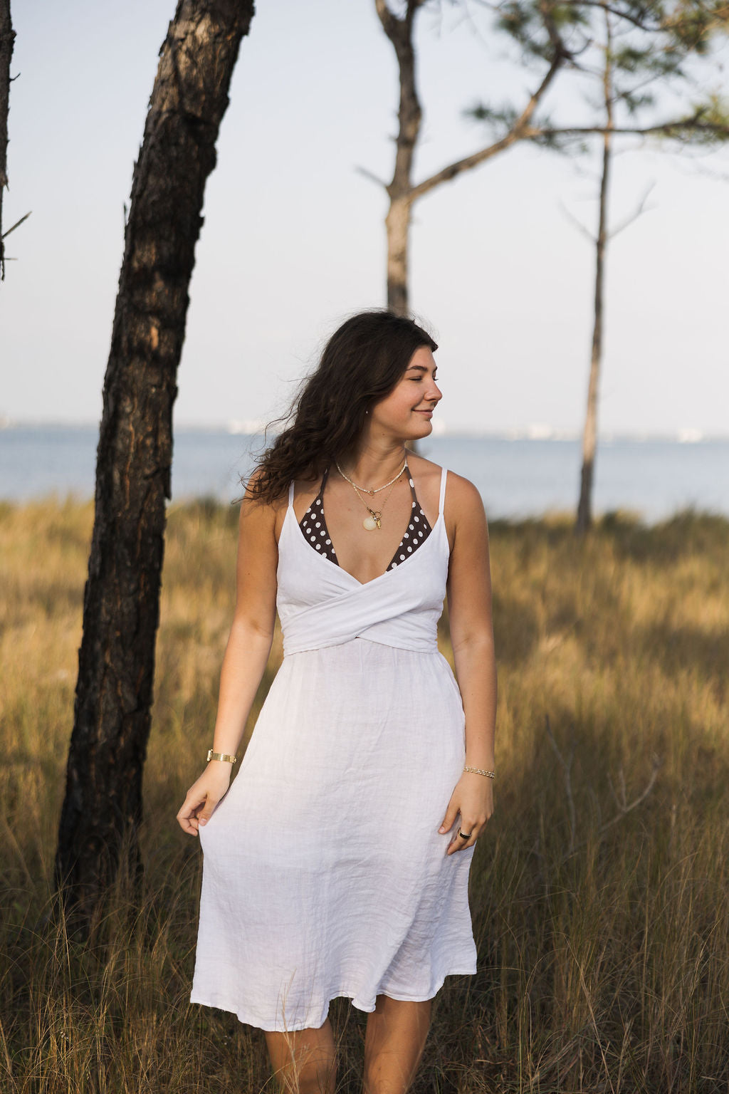 Crossover Linen Dress