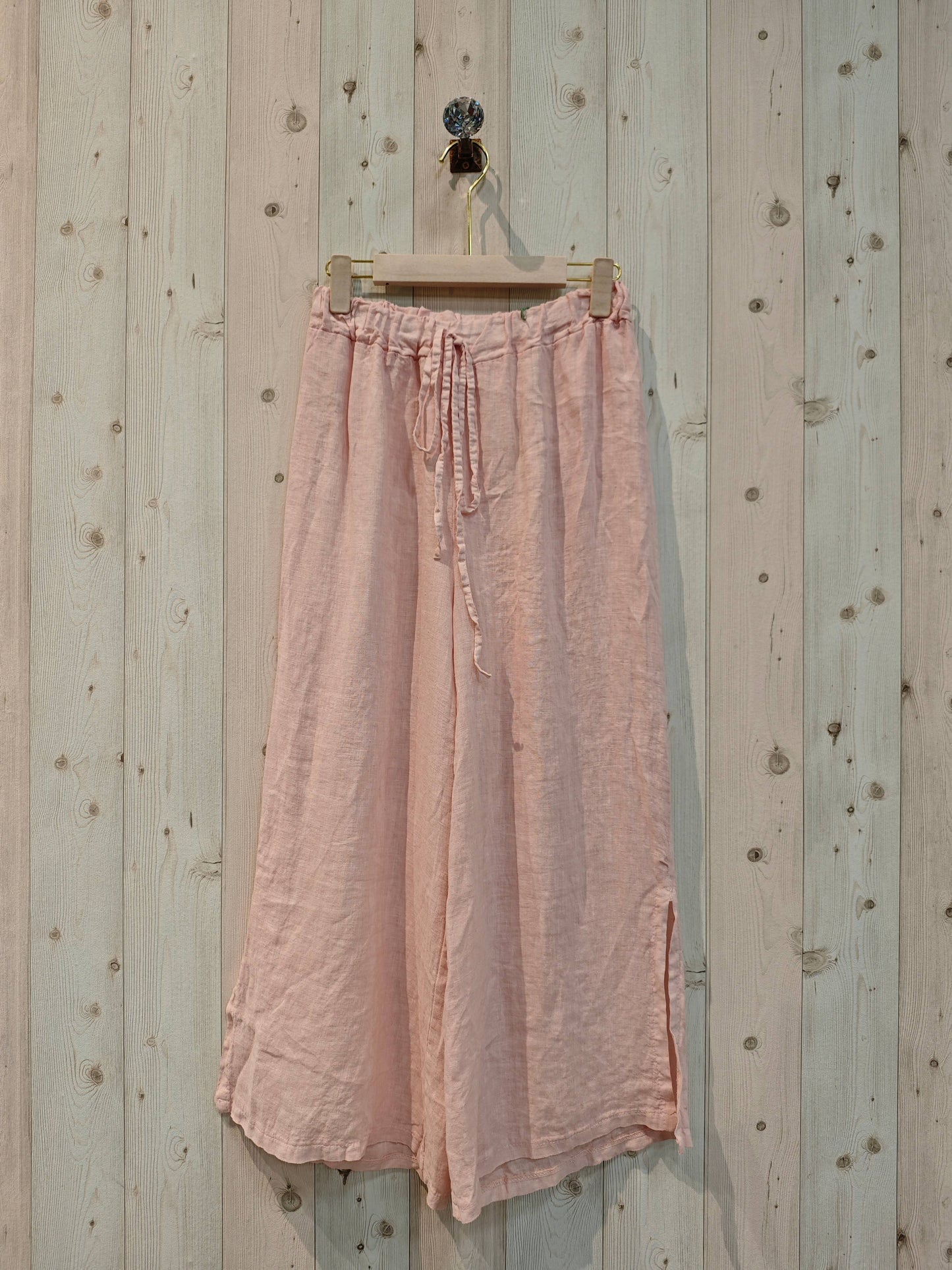 Ref-6380 100% LINEN PANTS: Khaki