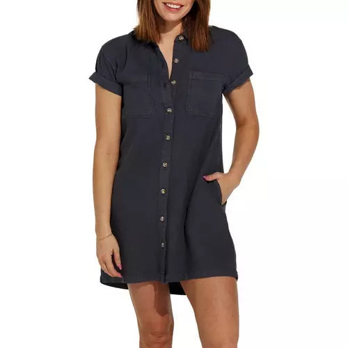 June Dress- Charcoal