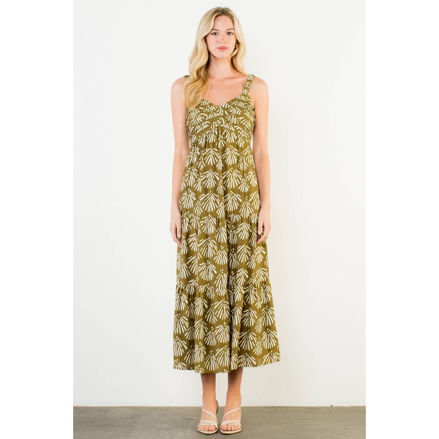 Tiered Maxi Dress- Olive