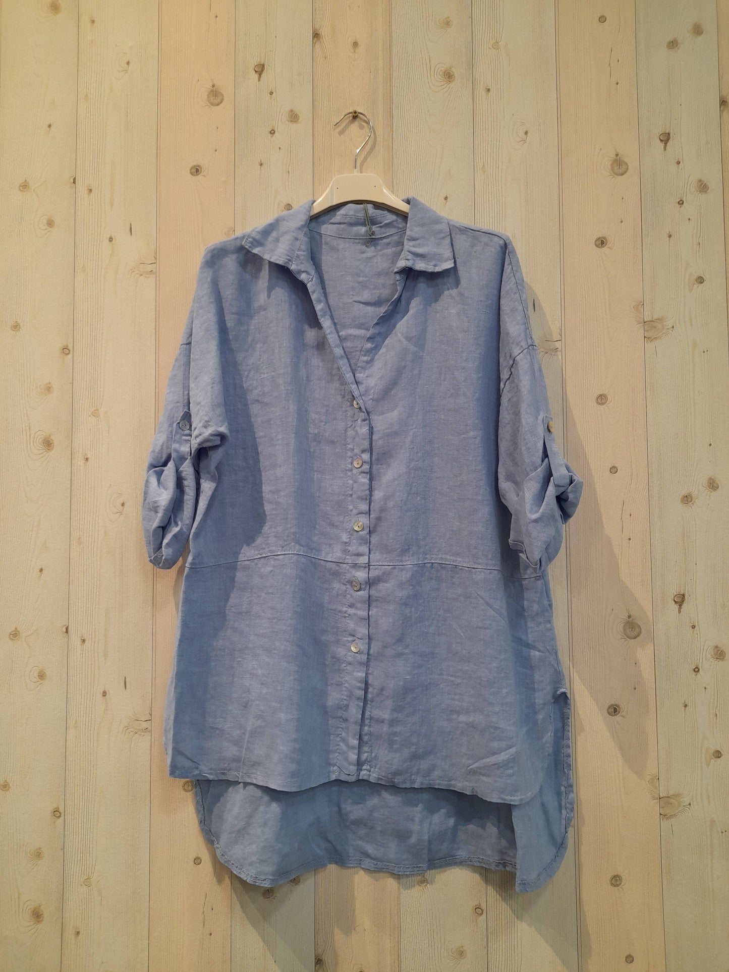 Linen Blouse - Blue
