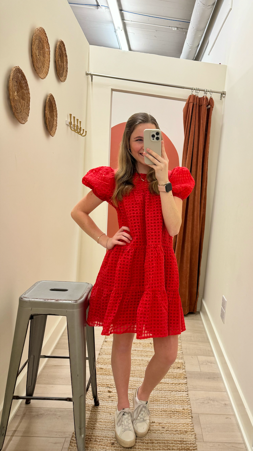 Ruby Red Mini Dress