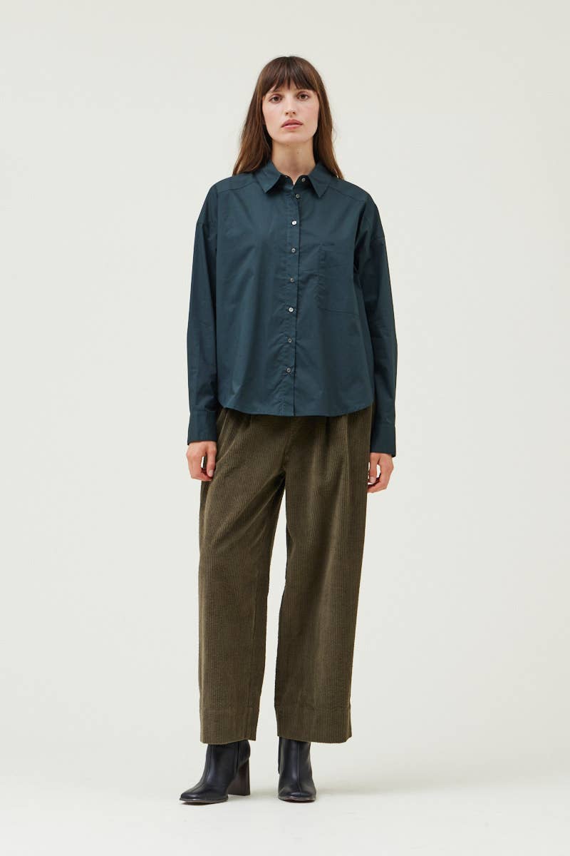 Poplin Shirt- Deep Sea