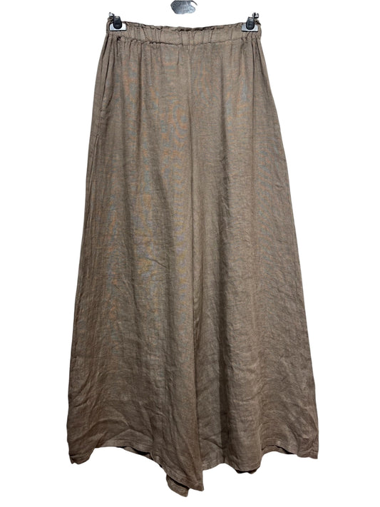 Wide Leg Linen Pants in Mole