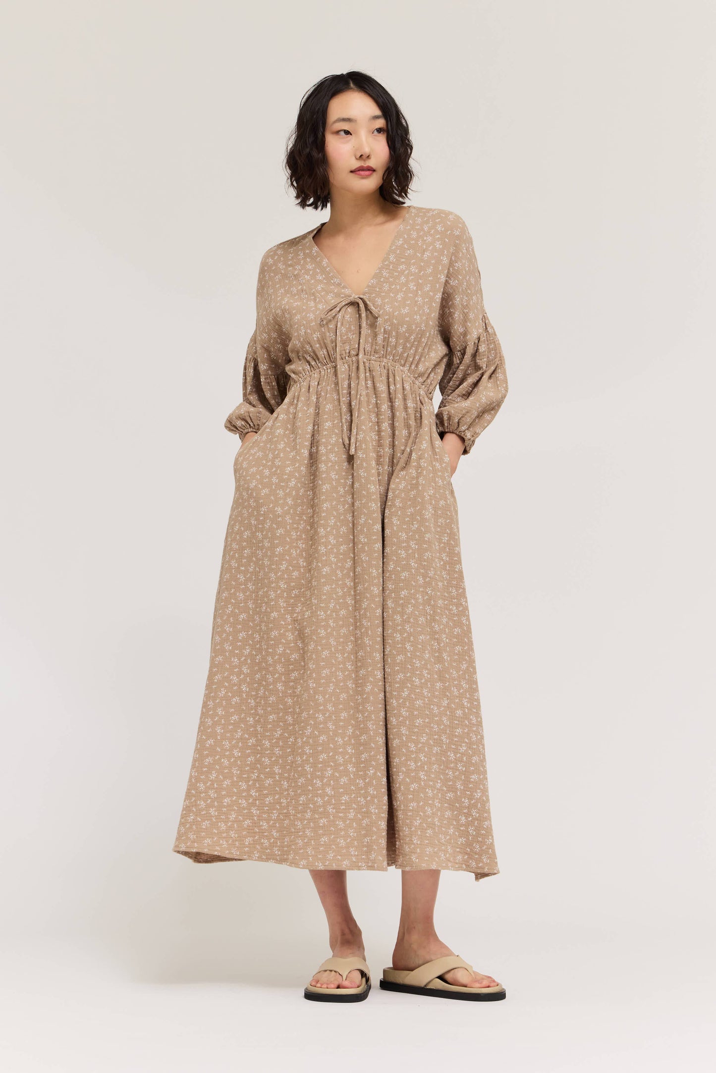 Logan Floral Gauze Midi