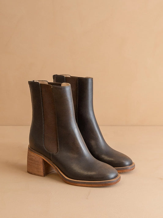 The Olivia Espresso Heel Boots