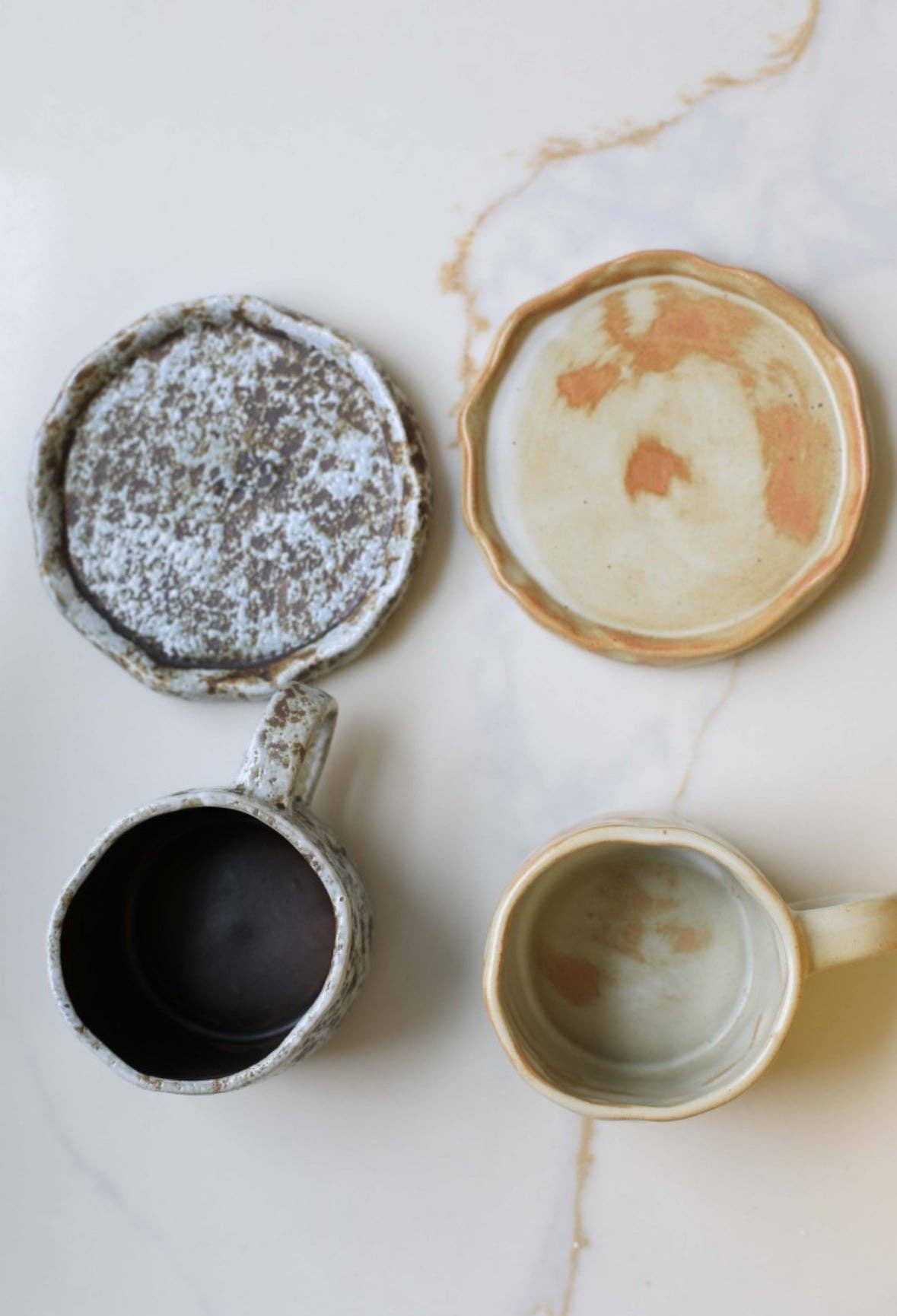 Ceramic Mug Set: Gray