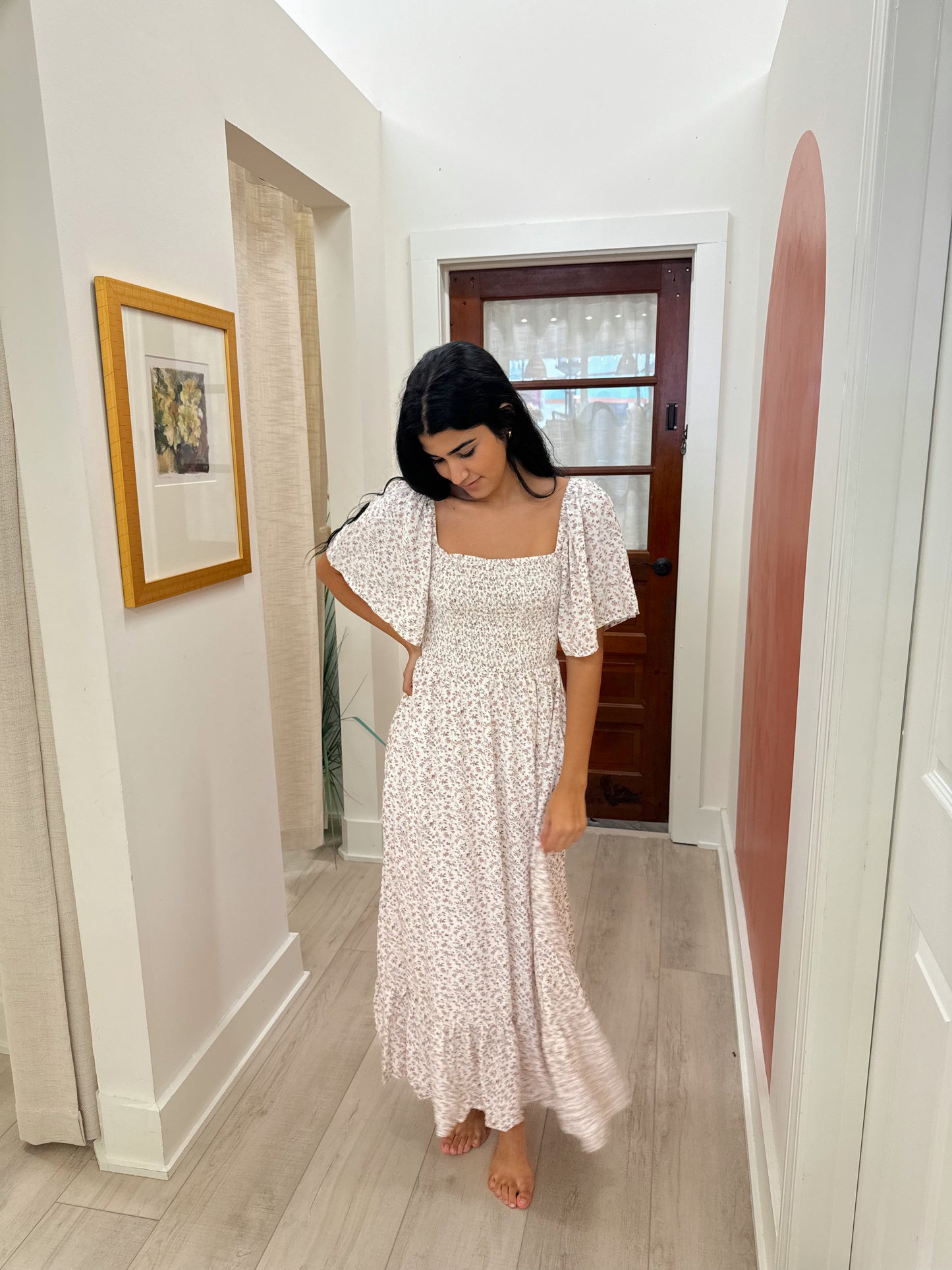 Sophie Smocked Midi Dress