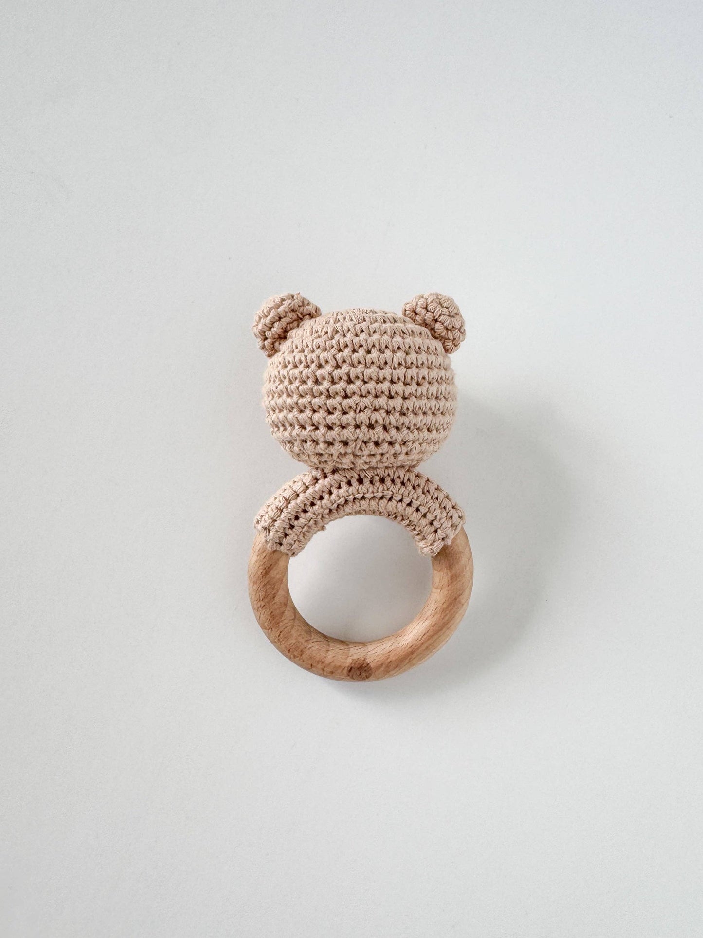 Teether Bear Rattle - Brown