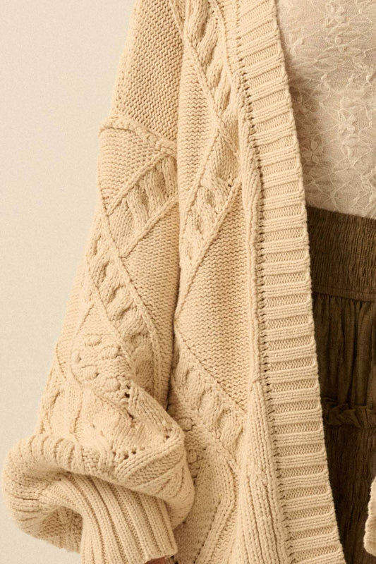 Cable-Knit Sweater - Cream