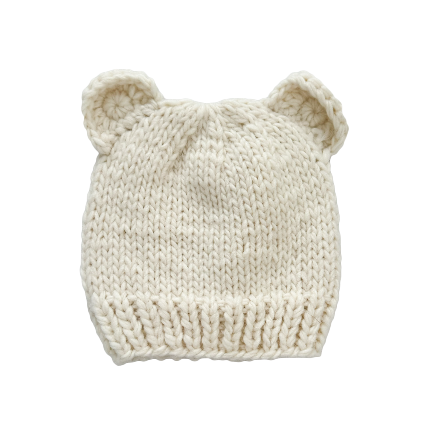 Bear Hat, Cream | S; 6-24M