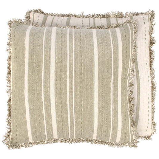 Striped Green Pillow