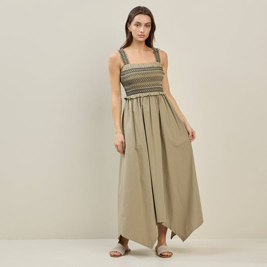 Smocked Midi Dress