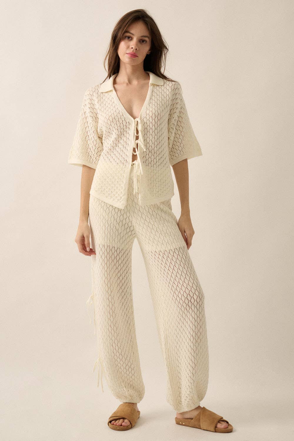 Pointelle Crochet Top