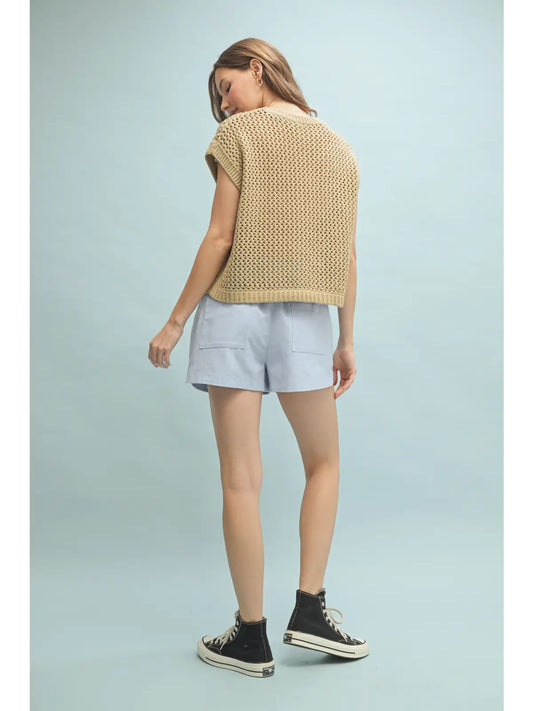 Knit Sleeveless Sweater Top
