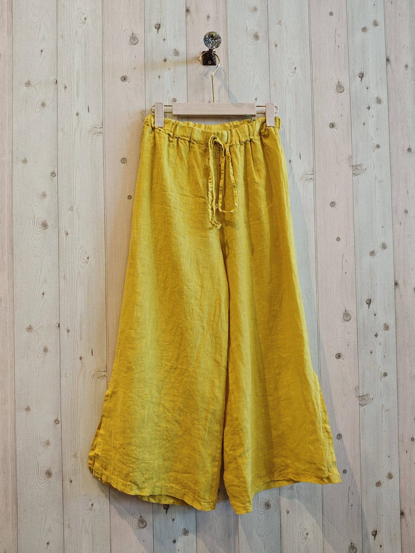 Ref-6380 100% LINEN PANTS: Khaki