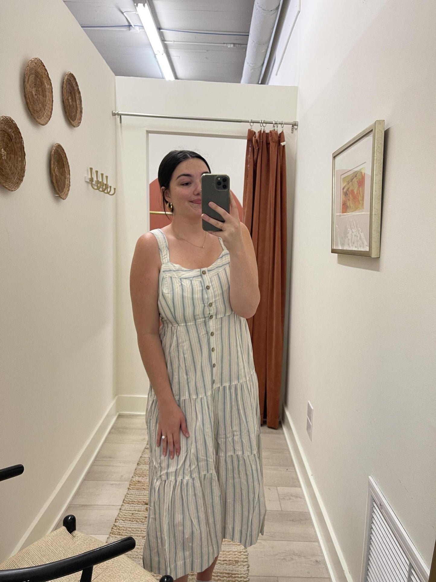 Bella Button Midi Dress