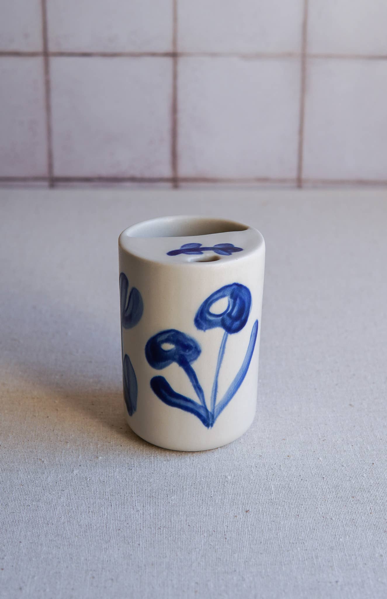 To-Go Mug: Handpainted Floral