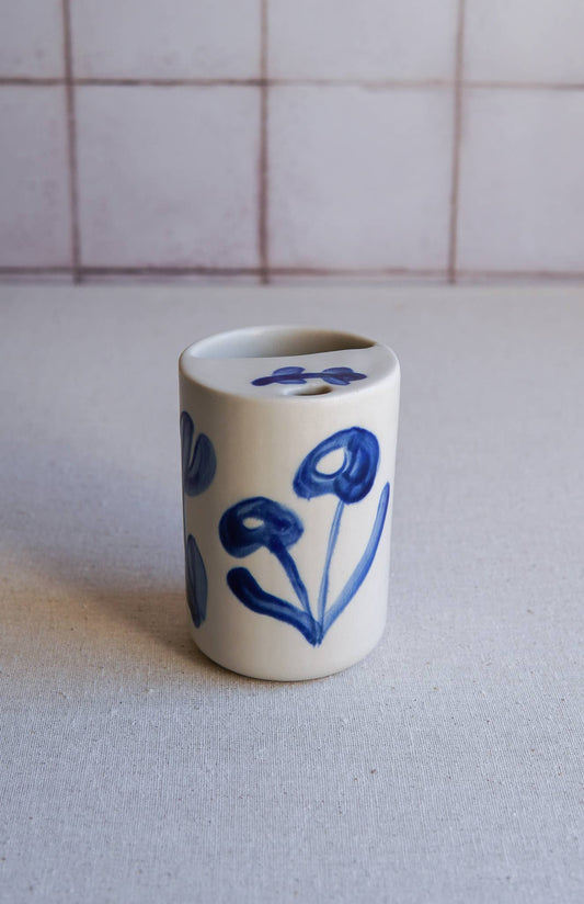 To-Go Mug: Handpainted Floral