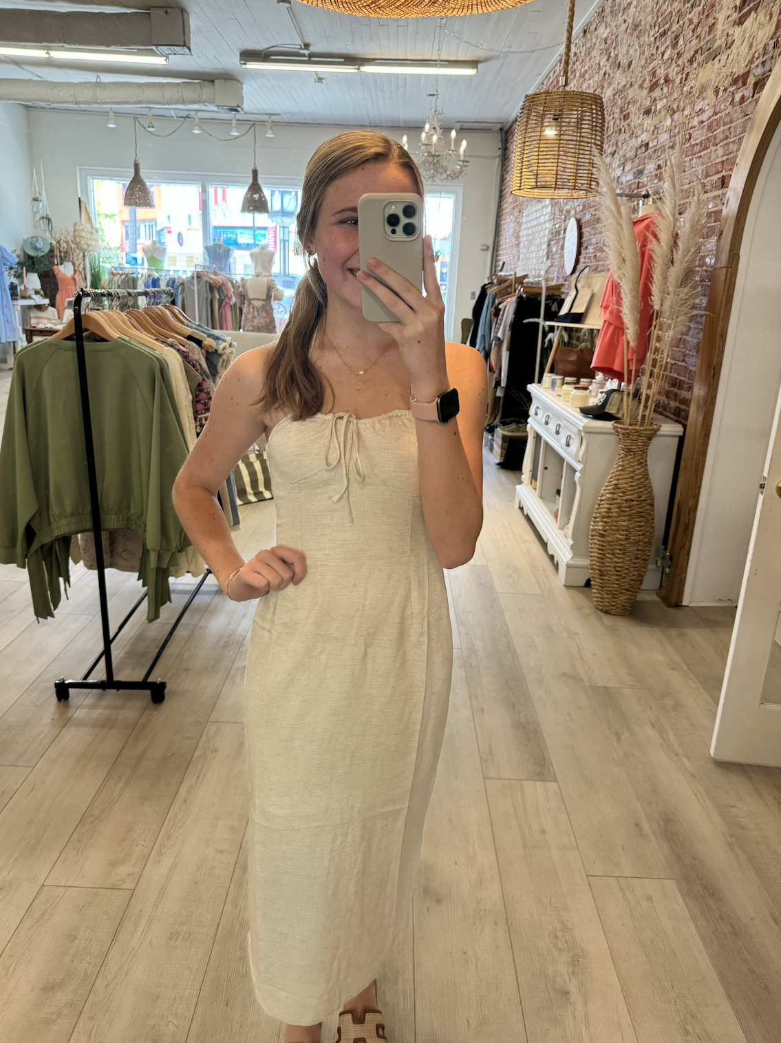 Nora Linen Midi Dress