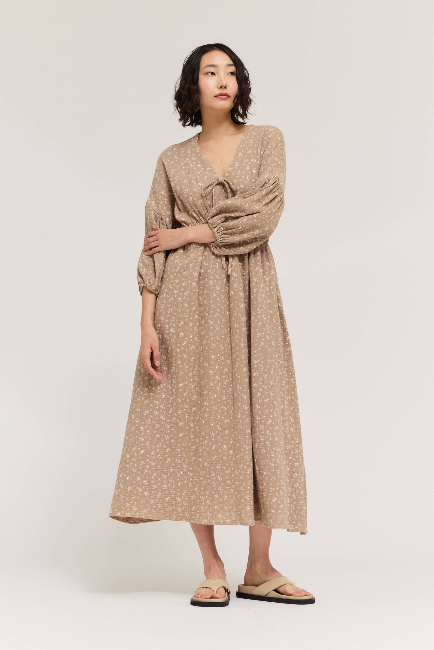 Logan Floral Gauze Midi