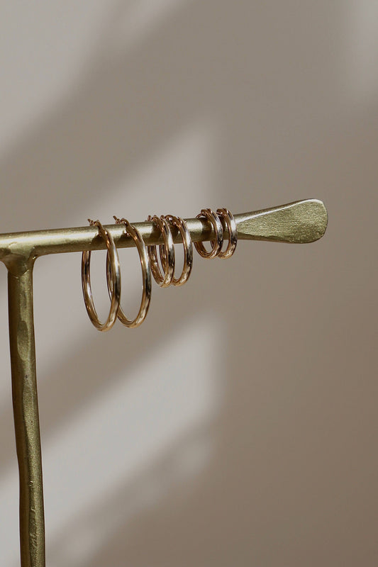 Gold Hoops: Small