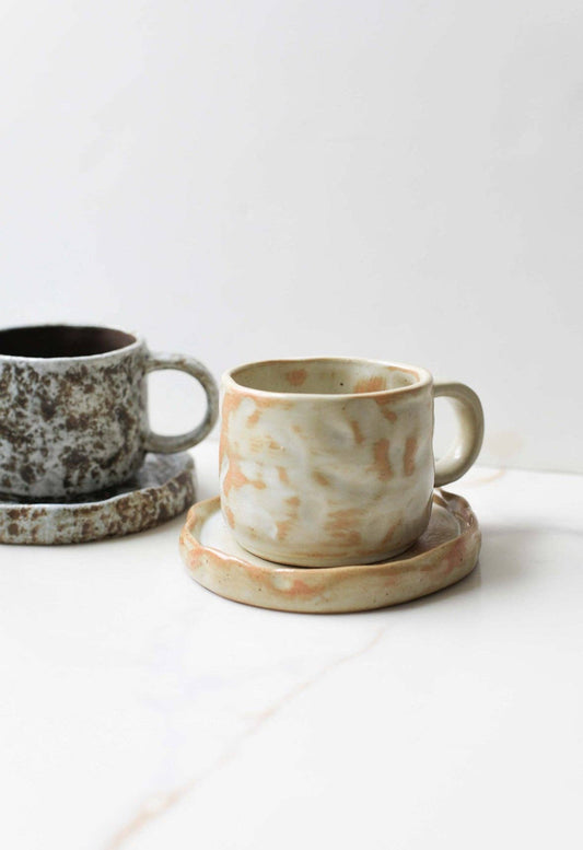 Ceramic Mug Set: Gray
