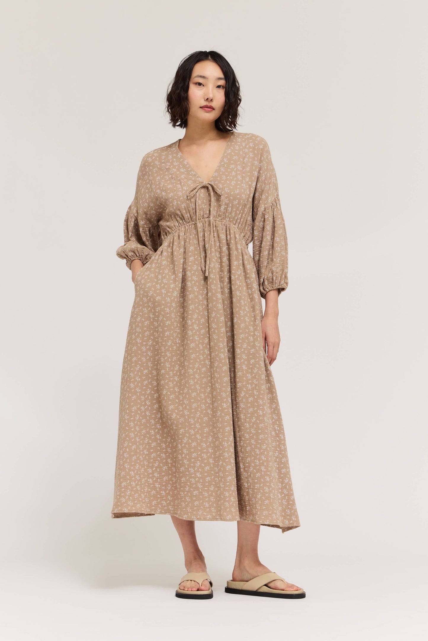 Logan Floral Gauze Midi