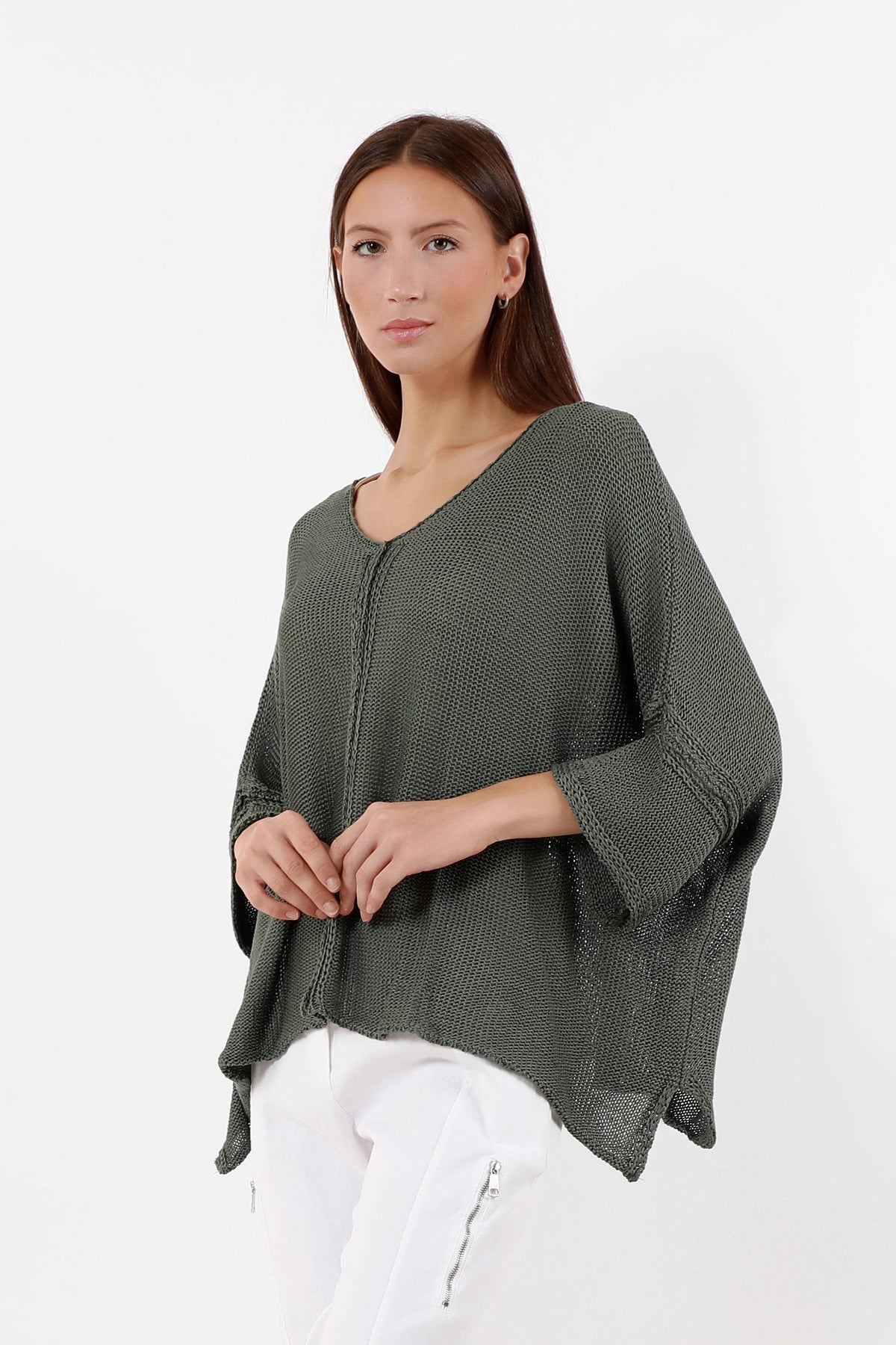 Benoite Knit Topper / Forest