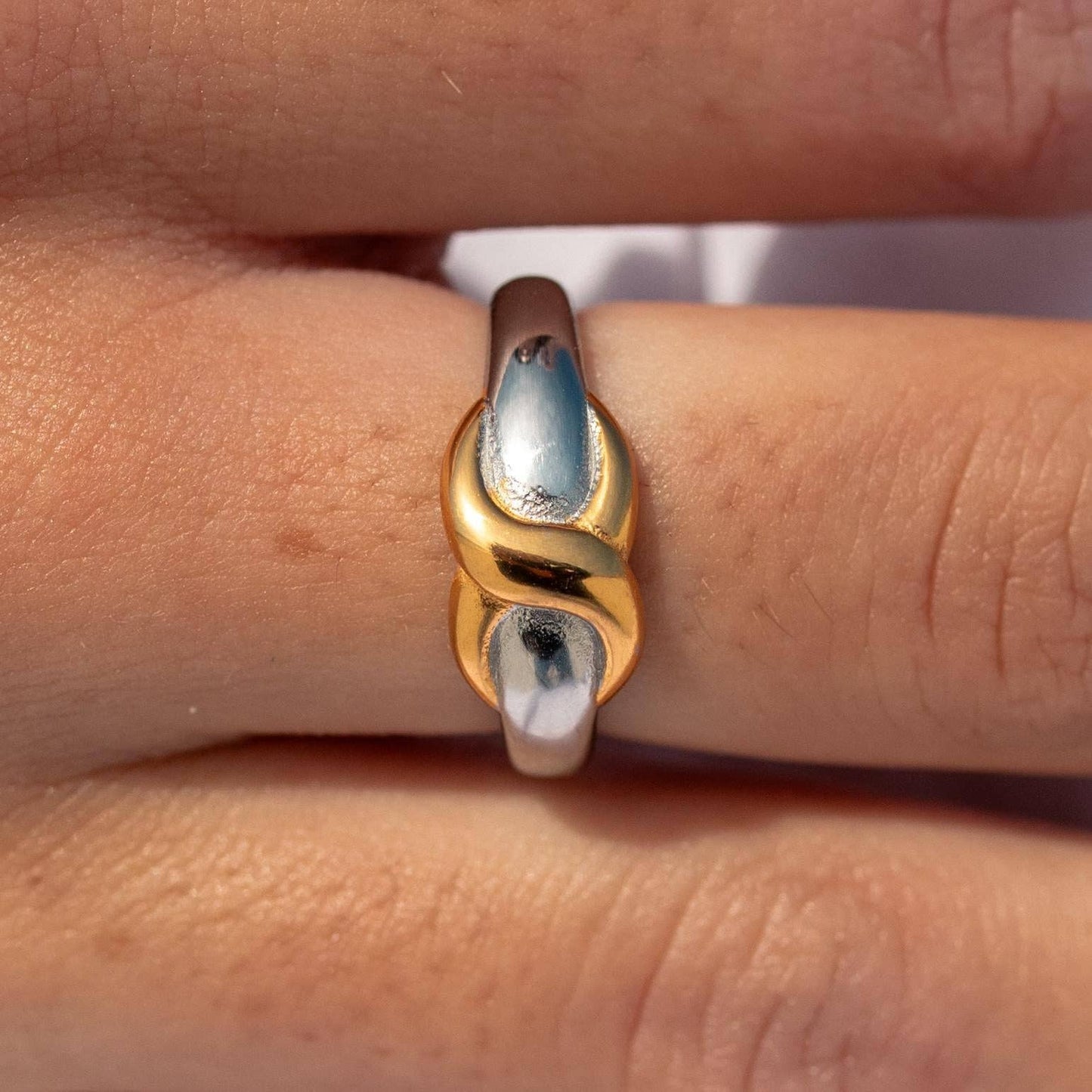 Interlace Ring: Mixed Metal