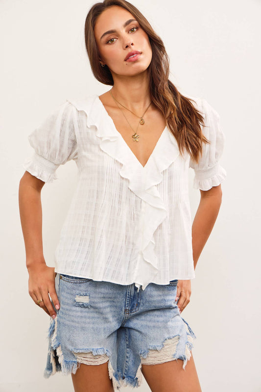 Cotton Ruffled Blouse