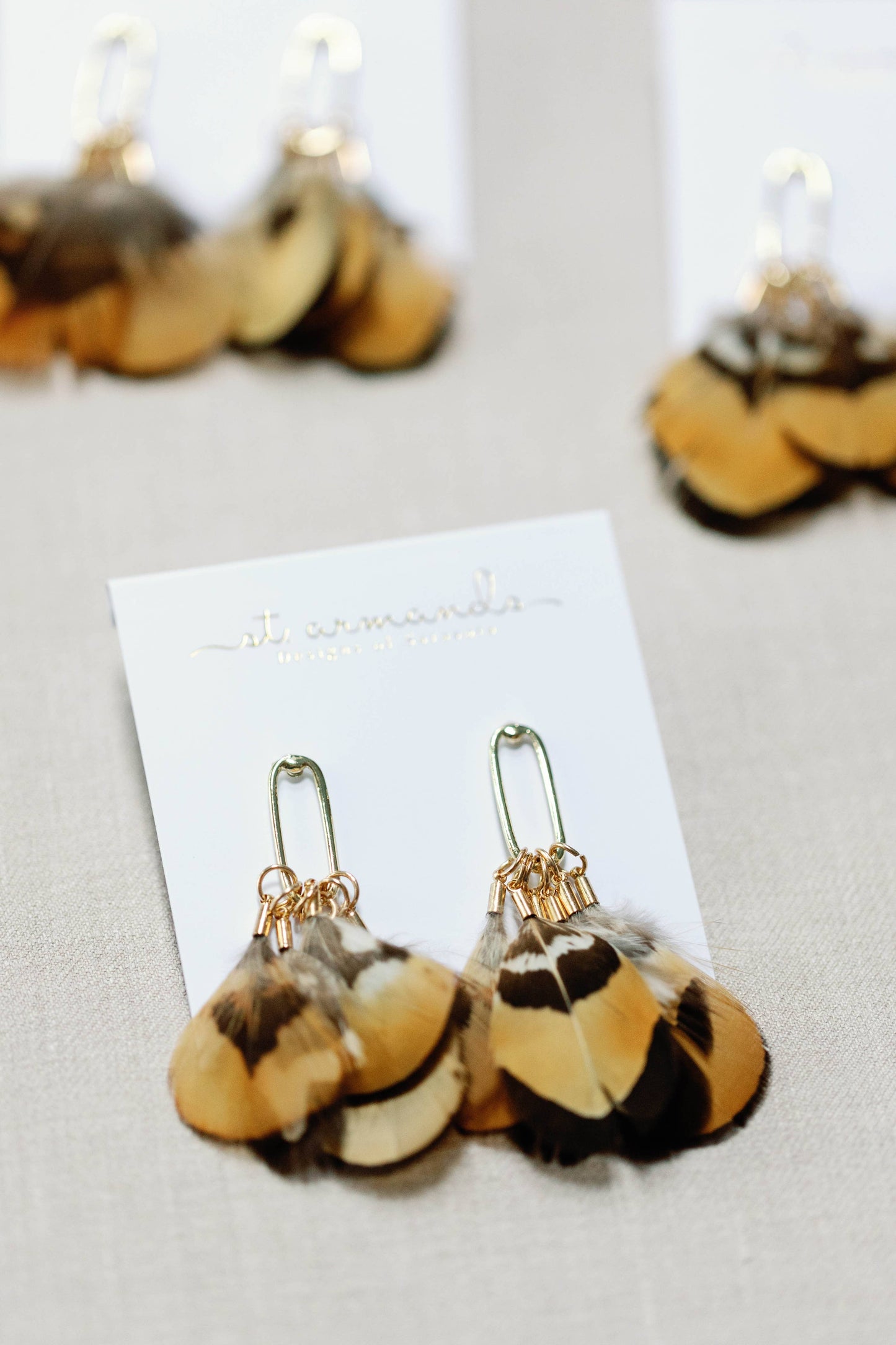 Quail Feather Earrings