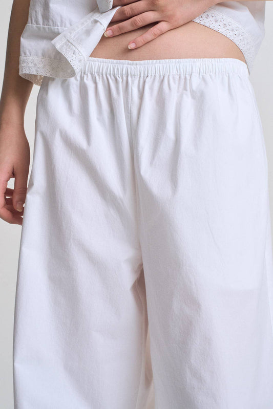 Eyelet Trim Detail Pants