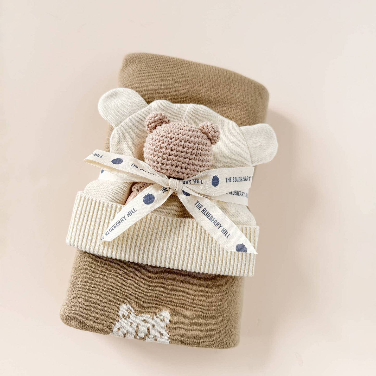 Teether Bear Rattle - Brown