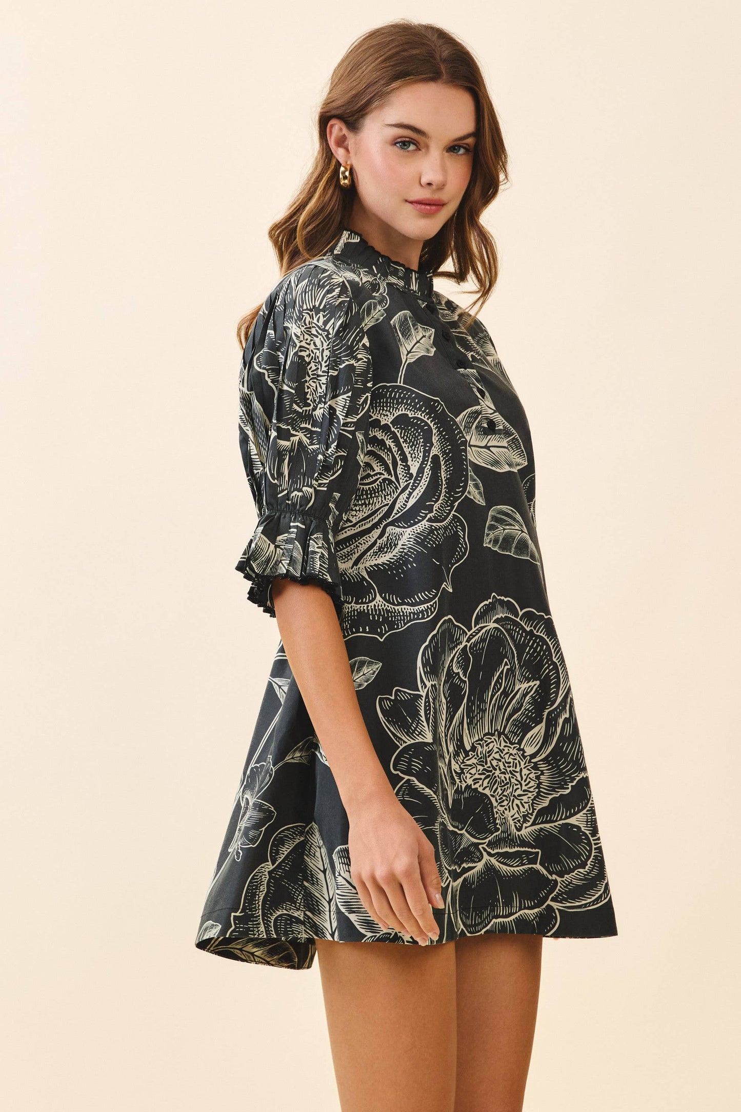 Floral Print Mini Dress