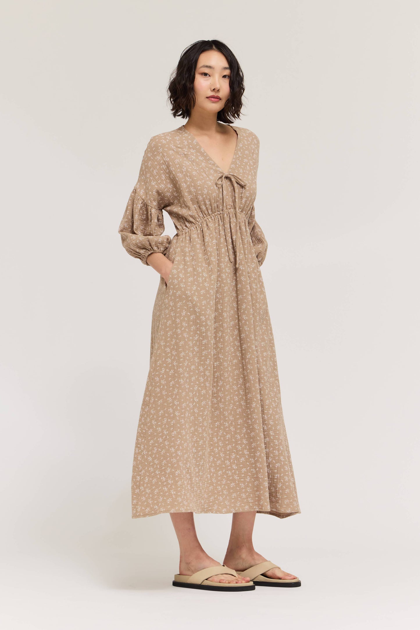 Logan Floral Gauze Midi