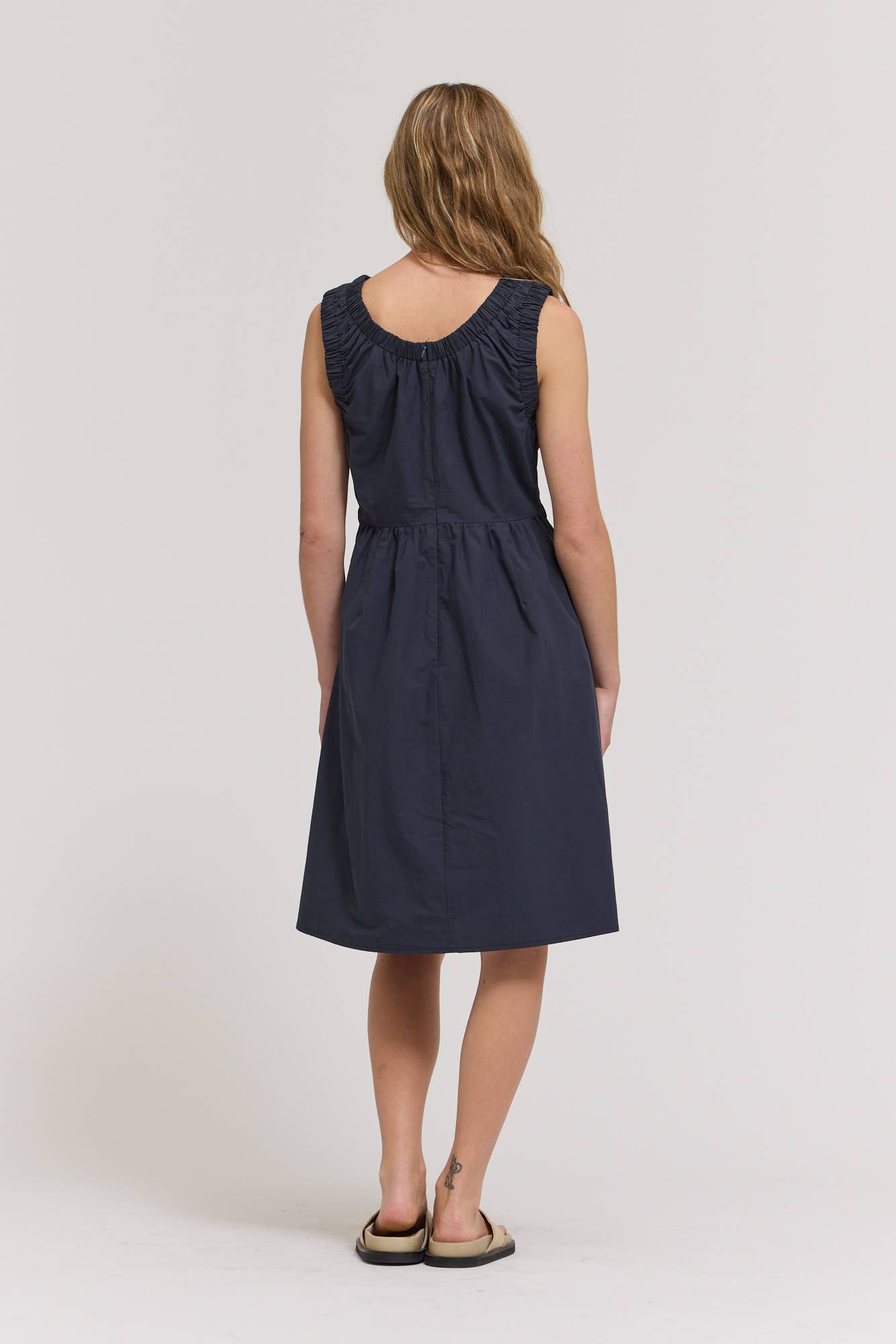 Shirred Cotton Dress