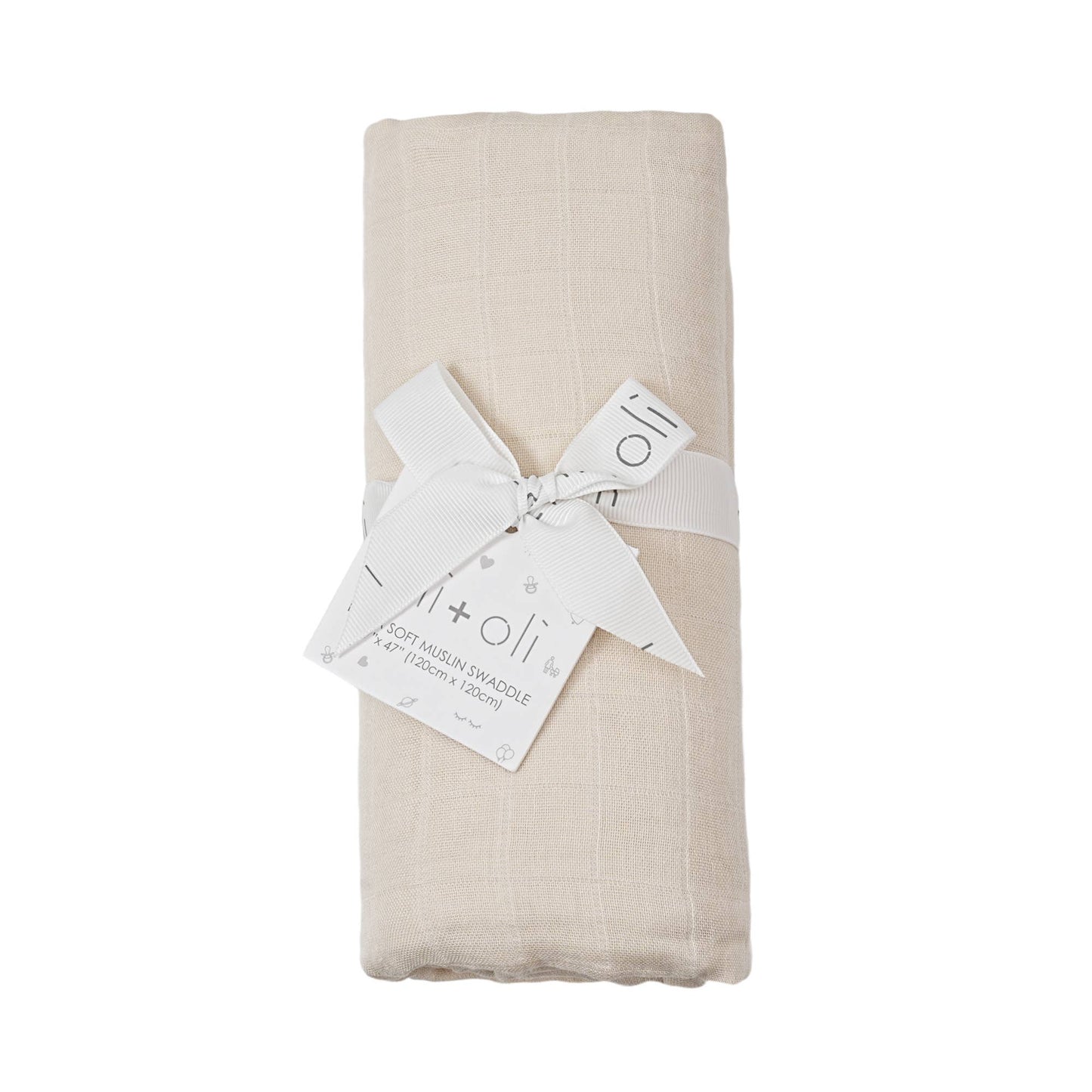 Muslin Swaddle Blanket- Cream