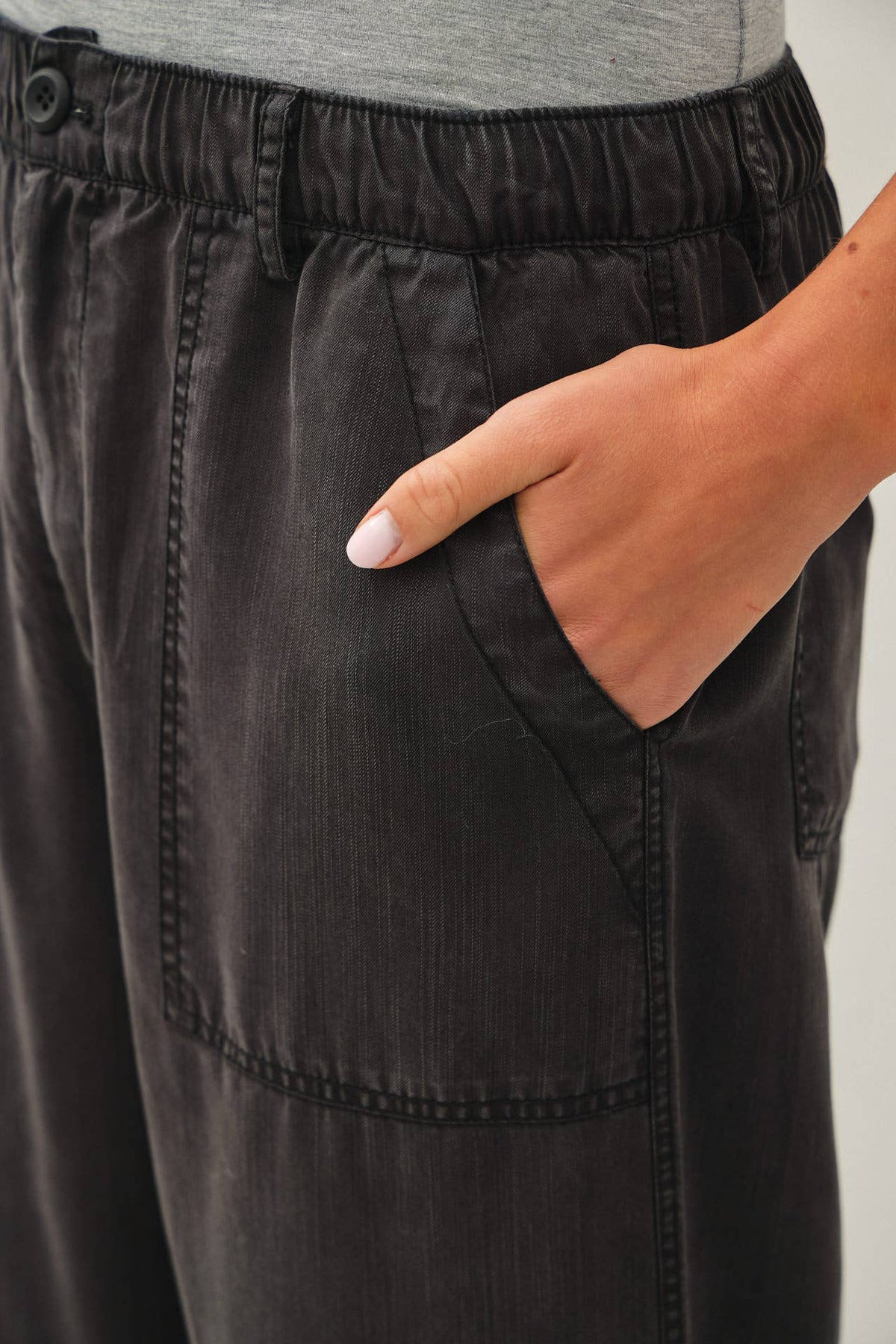 Wide Leg Tencel Pant / Vintage Black
